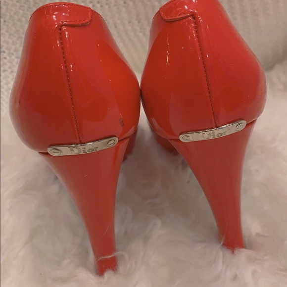 Dior Peep Toe Patent Heels - Picture 4 of 8